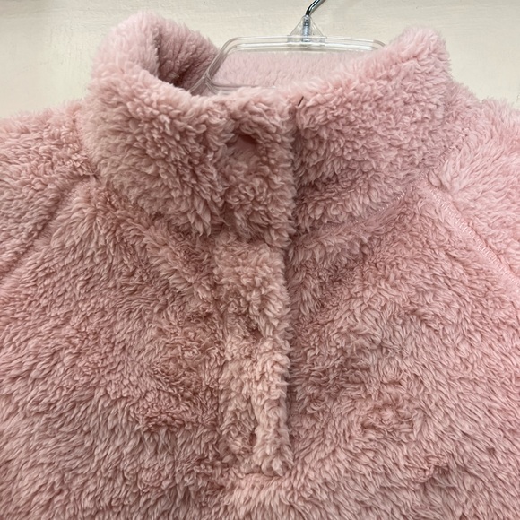 NWT Aeropostale pink warm fuzzy teddy faux fur crop jacket top size small - Picture 4 of 8